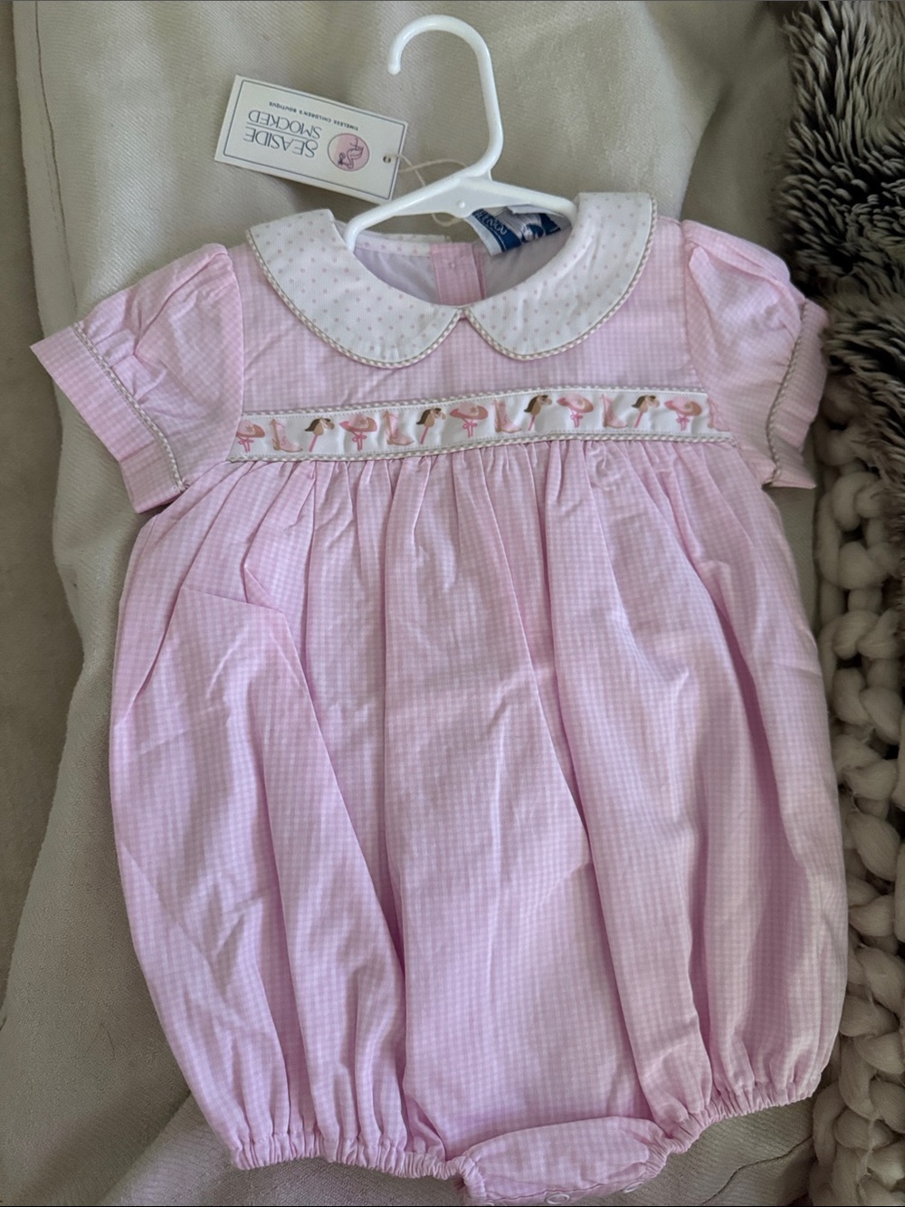 Pink Gingham Baby One-Piece